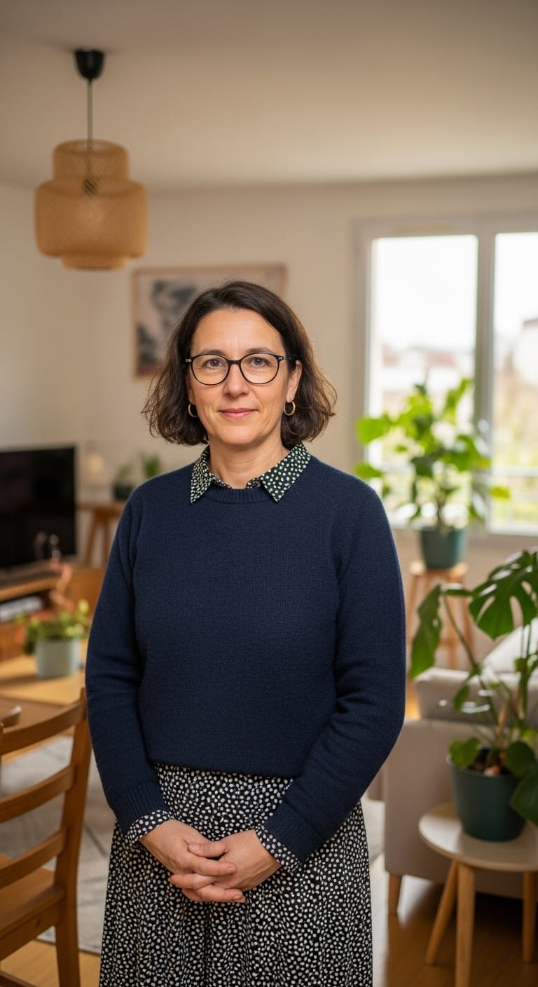 Propriétaire devant sa maison